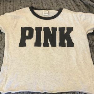 PINK cropped t shirt